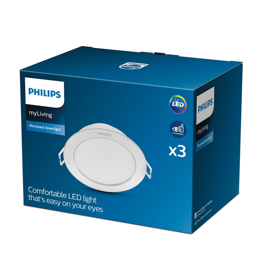 Philips - К-кт 3x LED Лампа за окачен таван 1xLED/3,5W/230V 2700K