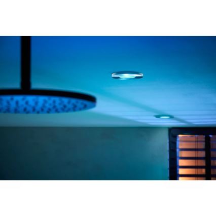 Philips - К-кт 3x LED RGBW Димируема лампа за окачен таван на баня Hue XAMENTO 1xGU10/4,2W/230V IP44 2000-6500K