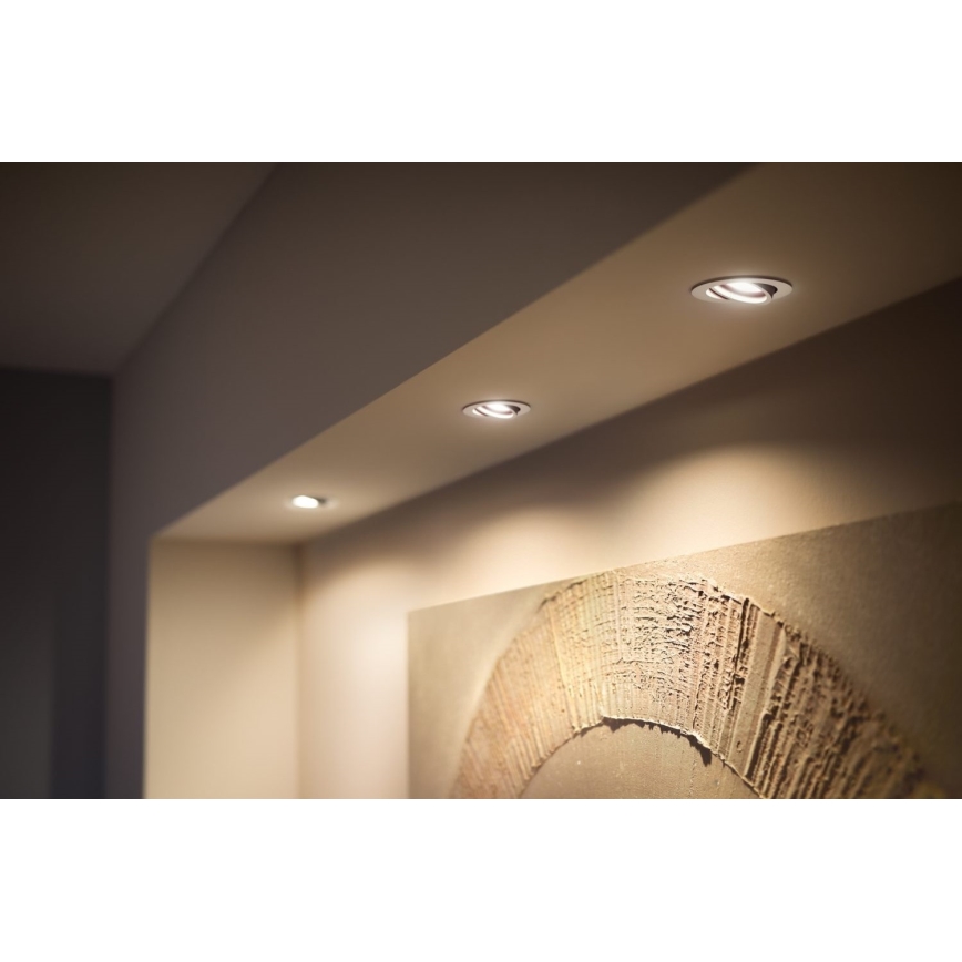 Philips - К-кт 3x LED Димируема лампа за вграждане Hue MILLISKIN 1xGU10/4,2W/230 2200-6500K