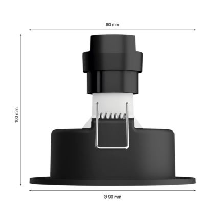 Philips - К-кт 3x LED Димируема лампа за вграждане Hue MILLISKIN 1xGU10/4,2W/230 2200-6500K