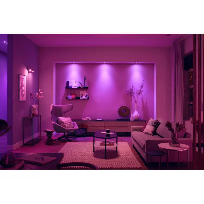 Philips - К-кт 3xLED RGBW Димируема лампа за вграждане Hue CENTURA 1xGU10/4,2W/230V 2000-6500K