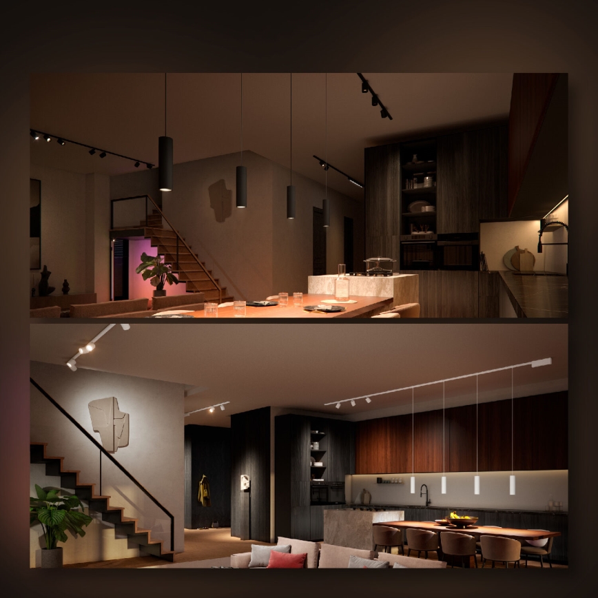 Philips  - К-кт 4бр.LED RGB димируеми спотове за релсова система Hue PERIFO LED RGB/20,8W/230V 2000-6500K