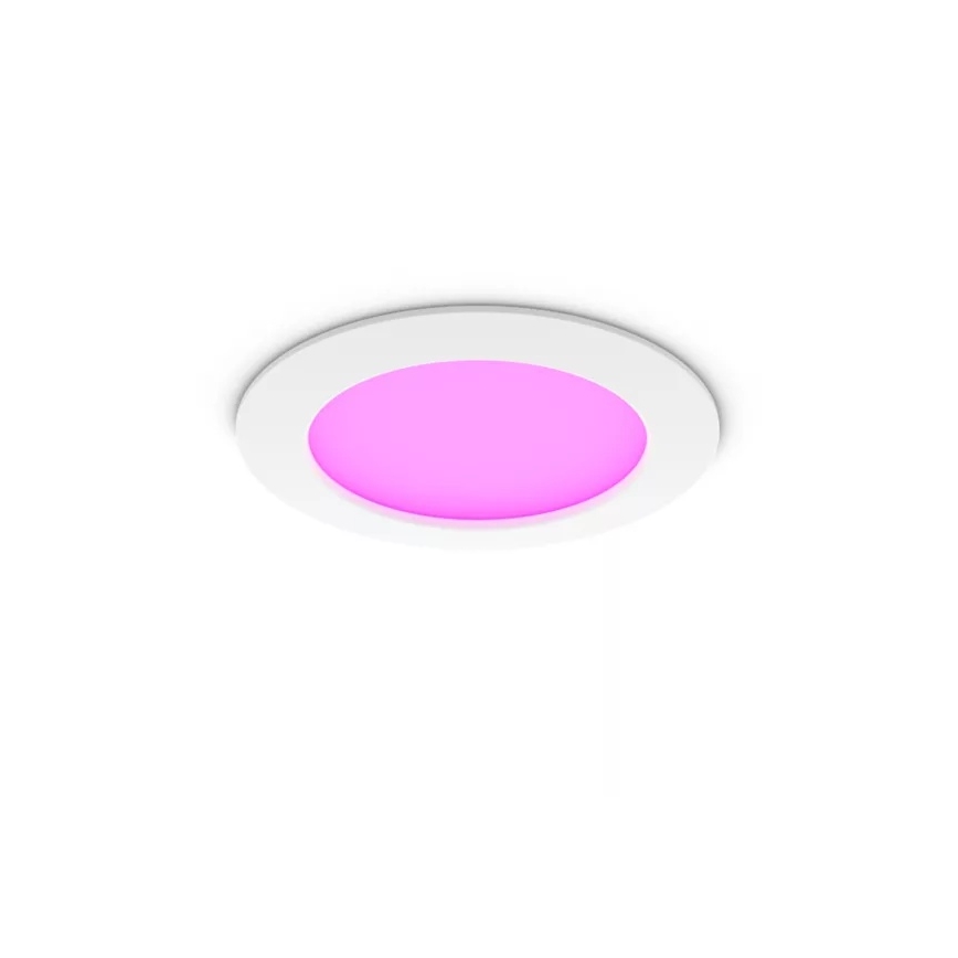 Philips - Комплект 2x димируеми вградени осветителни тела за баня LED RGBW Hue SLIM LED/12W/230V 2000-6500K бели IP44