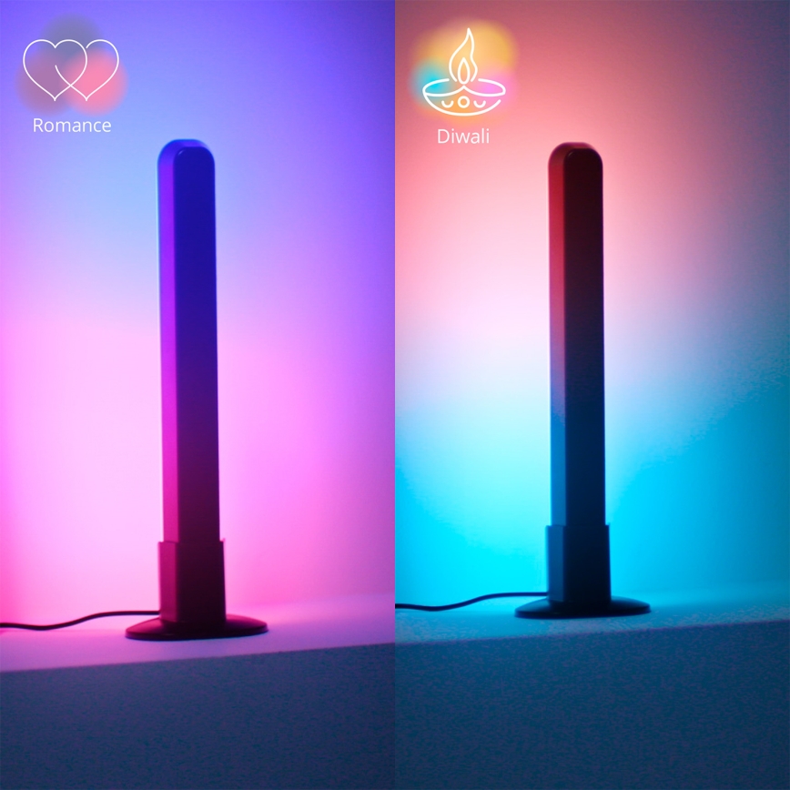 Philips - КОМПЛЕКТ 2x LED RGBIC димируемо осветително тяло SMART GRADIENT LED/8W/230V 2700-6500K Wi-Fi