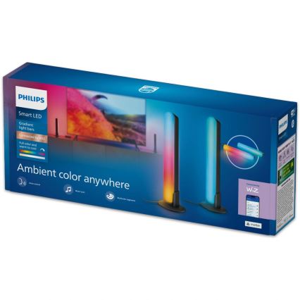 Philips - КОМПЛЕКТ 2x LED RGBIC димируемо осветително тяло SMART GRADIENT LED/8W/230V 2700-6500K Wi-Fi