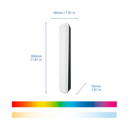 Philips - КОМПЛЕКТ 2x LED RGBIC димируемо осветително тяло SMART GRADIENT LED/8W/230V 2700-6500K Wi-Fi