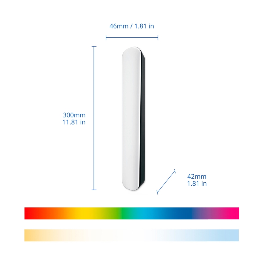 Philips - КОМПЛЕКТ 2x LED RGBIC димируемо осветително тяло SMART GRADIENT LED/8W/230V 2700-6500K Wi-Fi