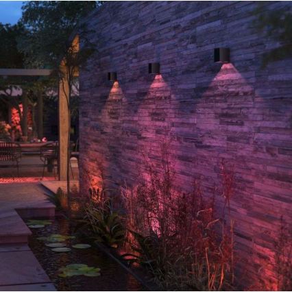 Philips - Комплект 2x LED RGBW димируеми външни стенни осветителни тела Hue RESONATE LED/8W/230V 2000-6500K IP44