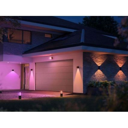Philips - Комплект 2x LED RGBW димируеми външни стенни осветителни тела Hue RESONATE LED/8W/230V 2000-6500K IP44