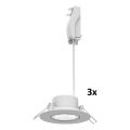 Philips - Комплект 3x димируеми вградени LED осветителни тела CILANTRO LED/5W/230V 2700K бели