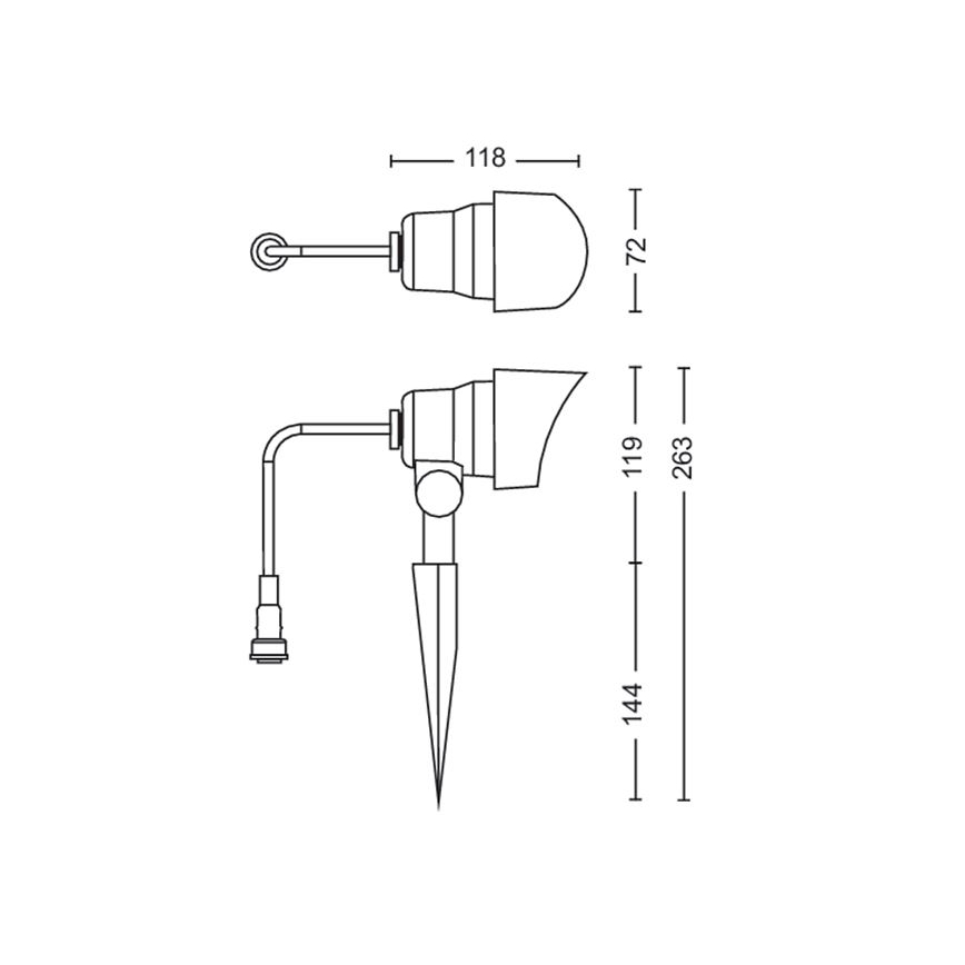 Philips - Комплект от 3 броя външни LED прожектори LED/6W/230V 2700K IP44