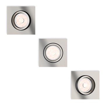 Philips - Комплект 3x Осветление за окачен таван 1xGU10/5,5W/230V