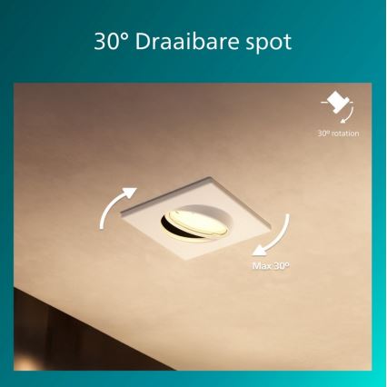 Philips - Комплект 3x вградени осветителни тела PERIDOT 1xGU10/7W/230V бяло