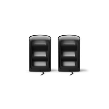 Philips - КОМПЛЕКТ 2x RGBW LED димируеми прожектори Hue PLAY LED/20W/230V 2000–6500K черни