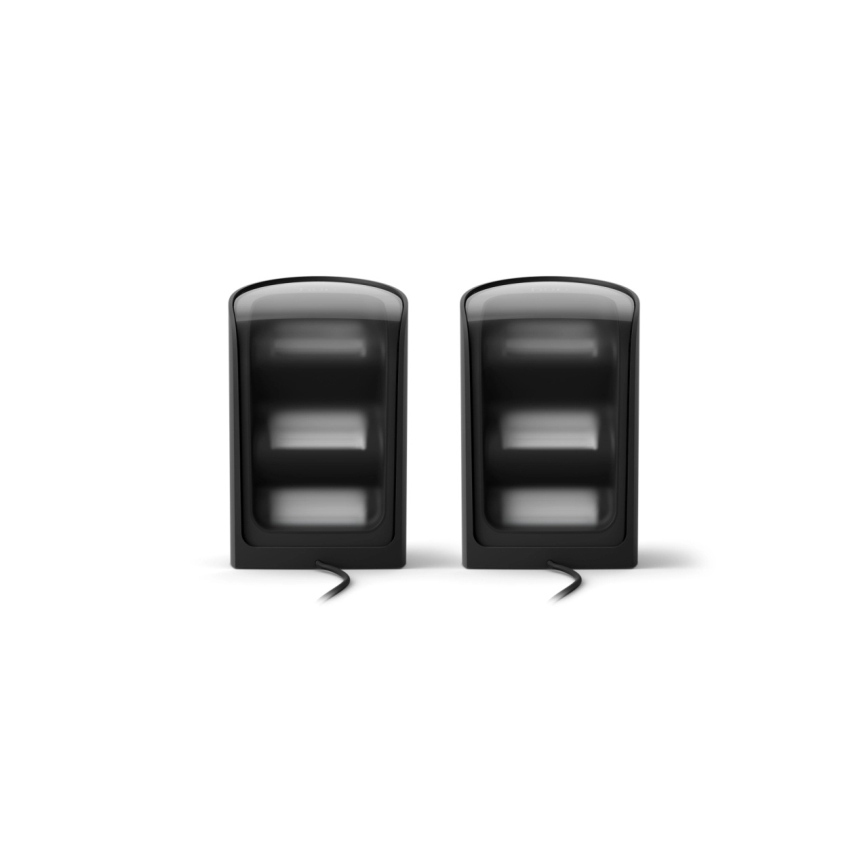 Philips - КОМПЛЕКТ 2x RGBW LED димируеми прожектори Hue PLAY Wall Washer LED/20W/230V 2000–6500K черни