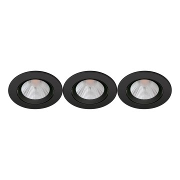 Philips - Комплект от 3 бр. LED регулируеми вградени осветителни тела SPARKLE LED/5,5W/230V 2700K черен