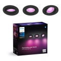 Philips - Комплект от 3 броя LED RGBW регулируеми вградени лампи Hue CENTURA 1xGU10/4,2W/230V 2000-6500K