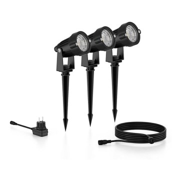 Philips - Комплект от 3 броя LED външни прожектори CAPER LED/1,5W/24/230V IP44