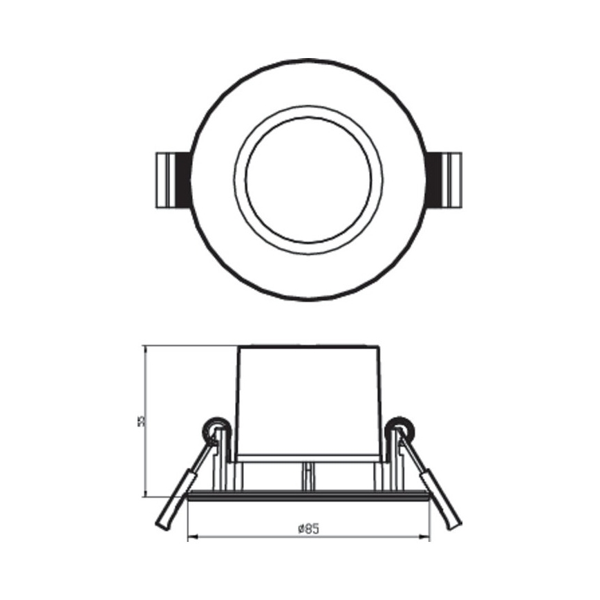 Philips - Комплект от 3 димируеми LED осветителни тела за баня DIVE LED/5,5W/230V IP65