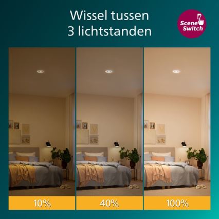 Philips - комплект от 3 димируеми вградени LED осветителни тела CILANTRO LED/5W/230V 4000K бяло
