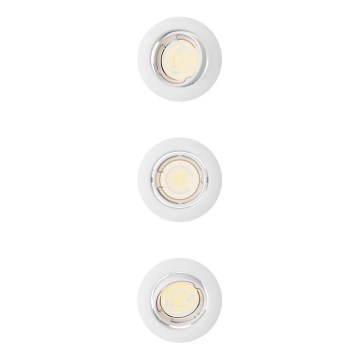 Philips - комплект от 3 вградени осветителни тела PERIDOT 1xGU10/7W/230V, бели