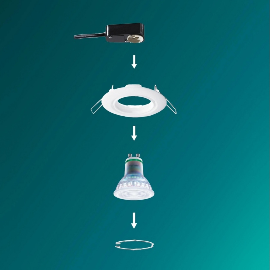 Philips - комплект от 3 вградени осветителни тела PERIDOT 1xGU10/7W/230V, бели