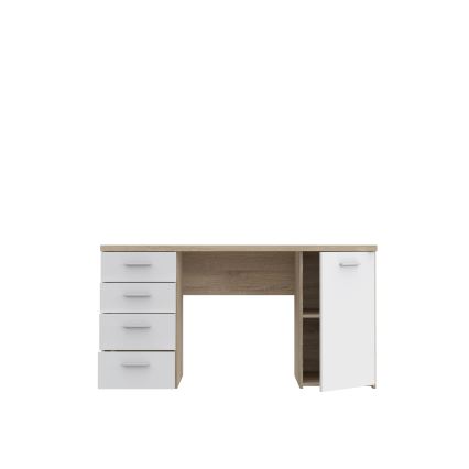 Писменно бюро ARENO бяло/дъб сонома