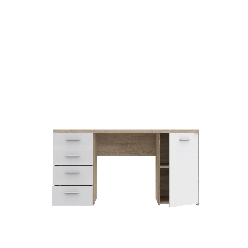 Писменно бюро ARENO бяло/дъб сонома