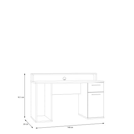 Писмено бюро IVAR с подсветка, бяло