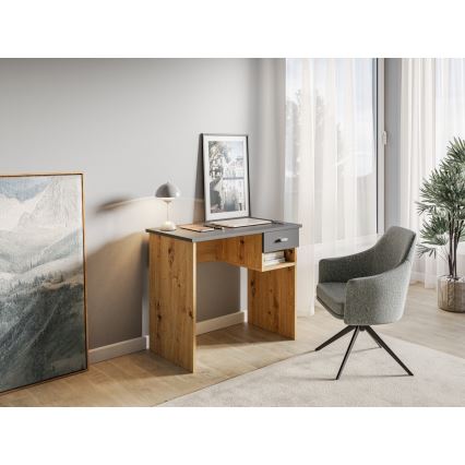 Писмено бюро RICO дъб Artisan/сиво