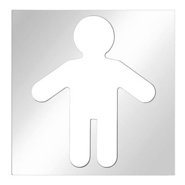 Пиктограма Мъже 12x12 см, неръждаема стомана/сребриста