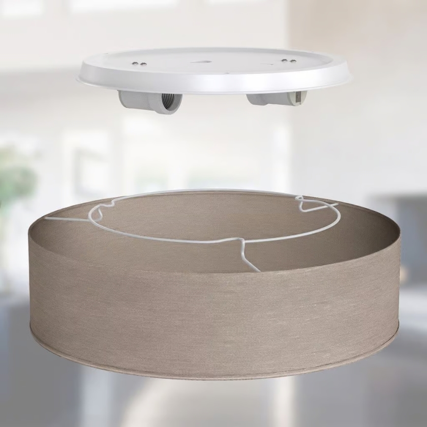 Плафон 2xE27/40W/230V, Ø 38 см, бежов