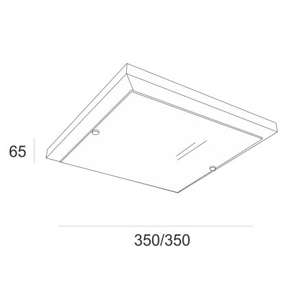 Плафон 2xE27/60W/230V бук