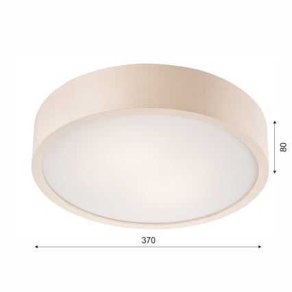 Потолен осветител 2xE27/60W/230V борова дървесина