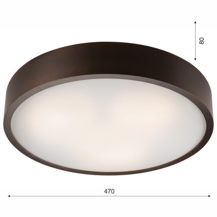 Потолен осветител 3xE27/60W/230V борова дървесина
