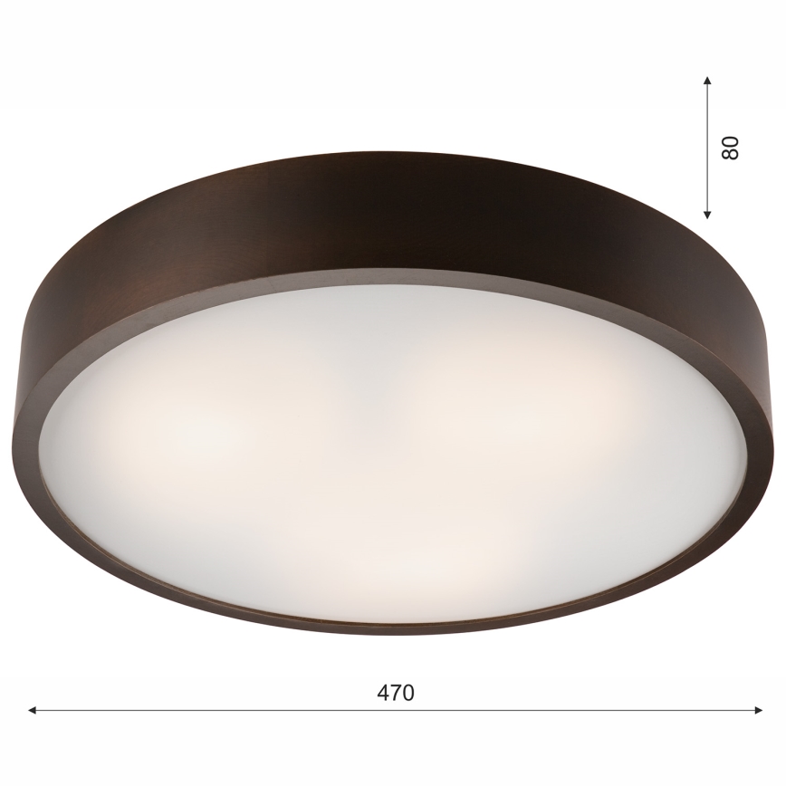 Потолен осветител 3xE27/60W/230V борова дървесина