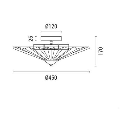 Плафон 5xE14/15W/230V бял
