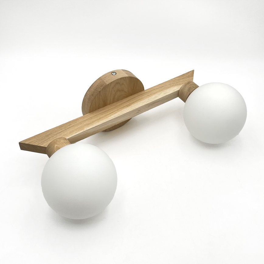 Плафон ANTONIO 2xG9/5W/230V дъб/бял