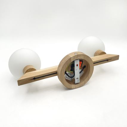 Плафон ANTONIO 2xG9/5W/230V дъб/бял