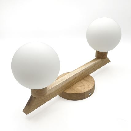 Плафон ANTONIO 2xG9/5W/230V дъб/бял