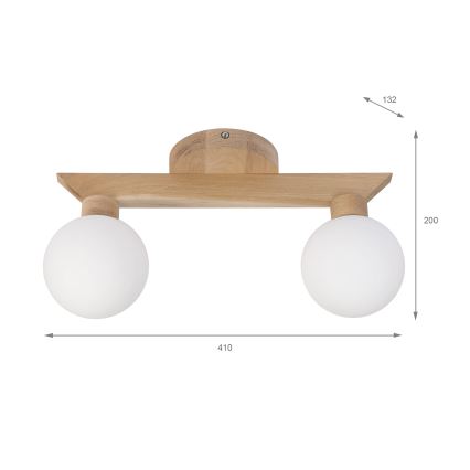 Плафон ANTONIO 2xG9/5W/230V дъб/бял