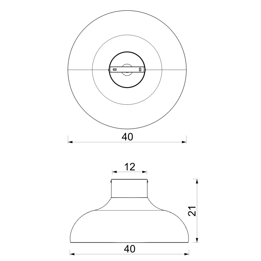 Плафон BASCA 1xE27/15W/230V Ø 40 см бронзов