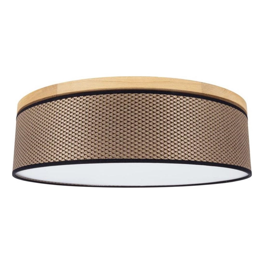Плафон BENITA 4xE27/25W/230V Ø 58 см кафяв/дъб