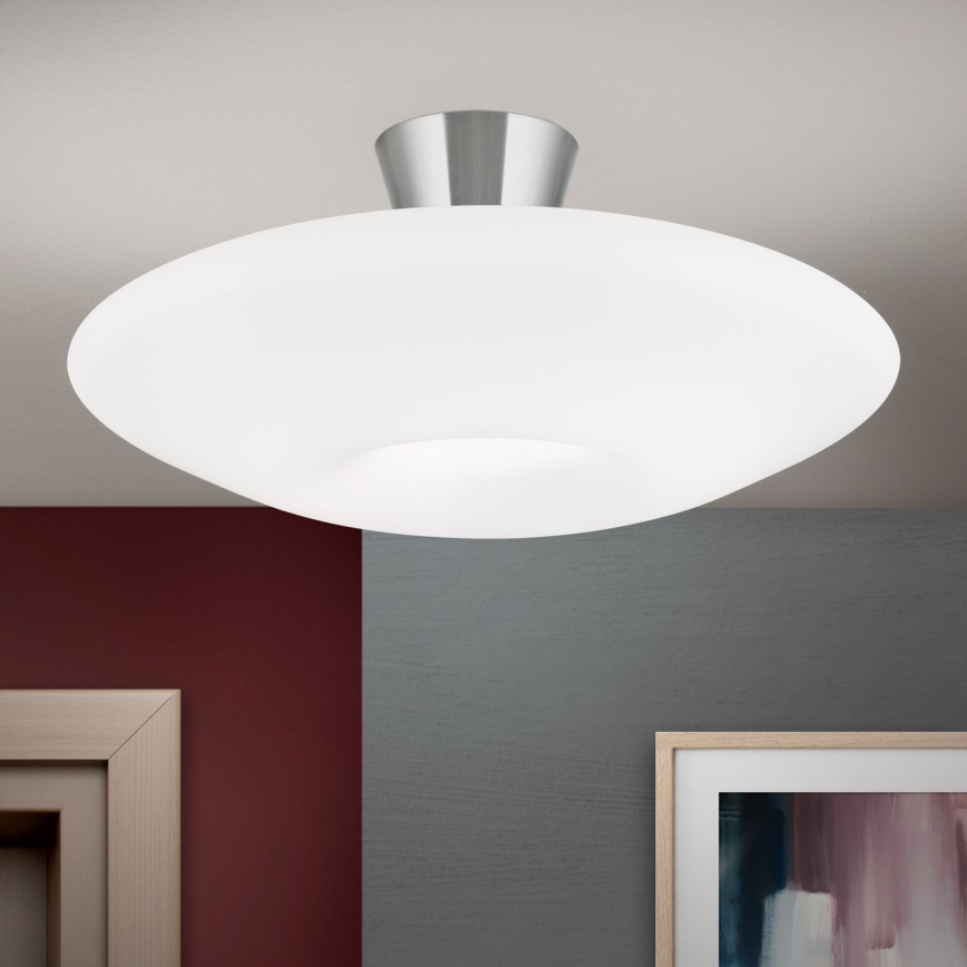 Плафон BLANC 2xE27/60W/230V Ø 49 см матов хром