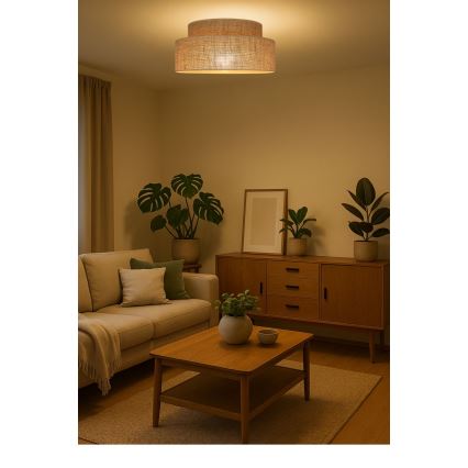 Плафон BOHO 1xE27/60W/230V бежов