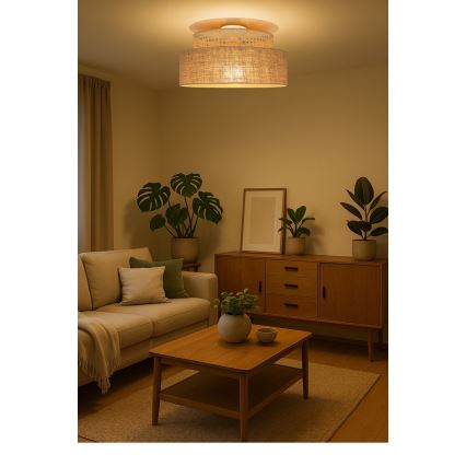 Плафон BOHO 1xE27/60W/230V ратан