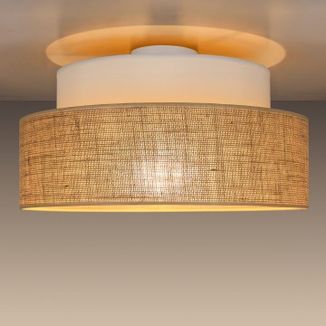 Плафон BOHO 1xE27/60W/230V Ø 40 см бял/бежов