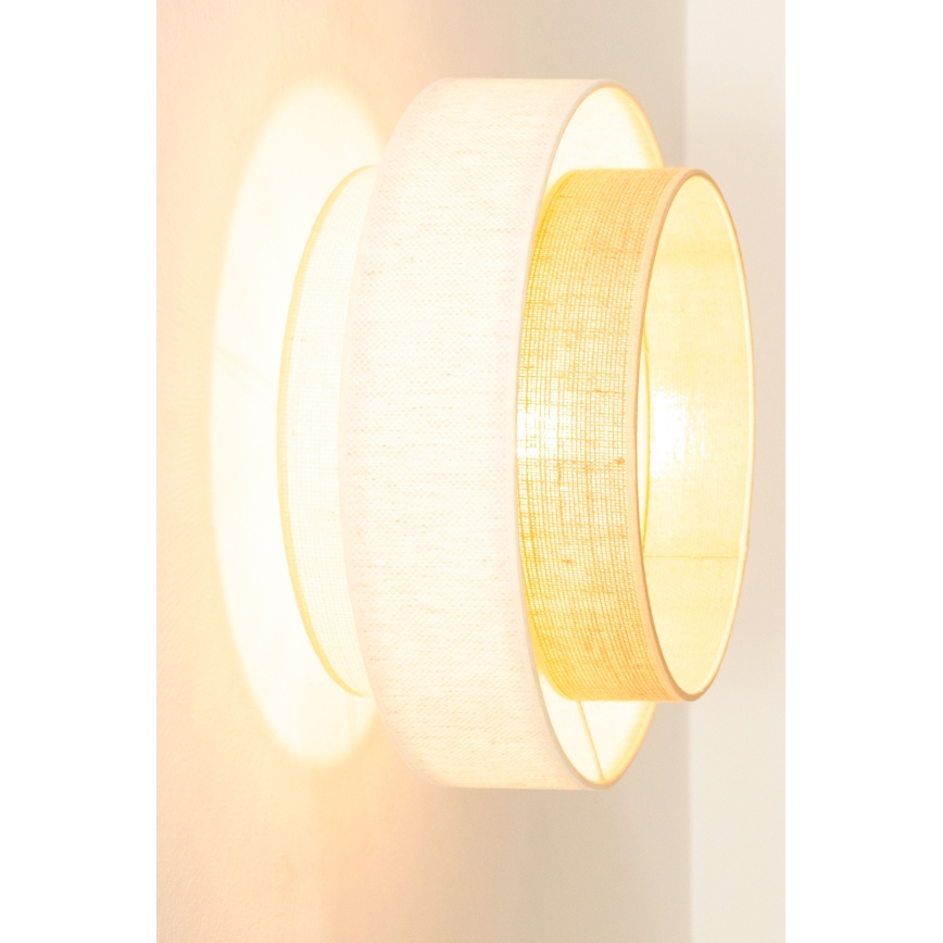 Плафон BOHO 1xE27/60W/230V Ø 40 см бял/джут