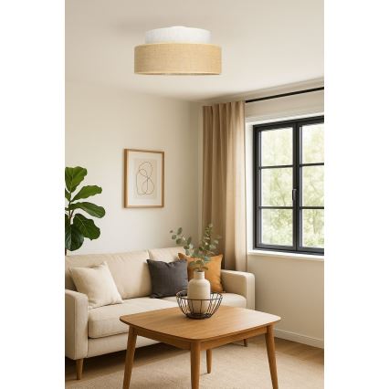 Плафон BOHO 1xE27/60W/230V Ø 40 см кремав/бежов
