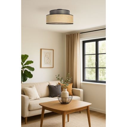 Плафон BOHO 1xE27/60W/230V кафяв/бежов